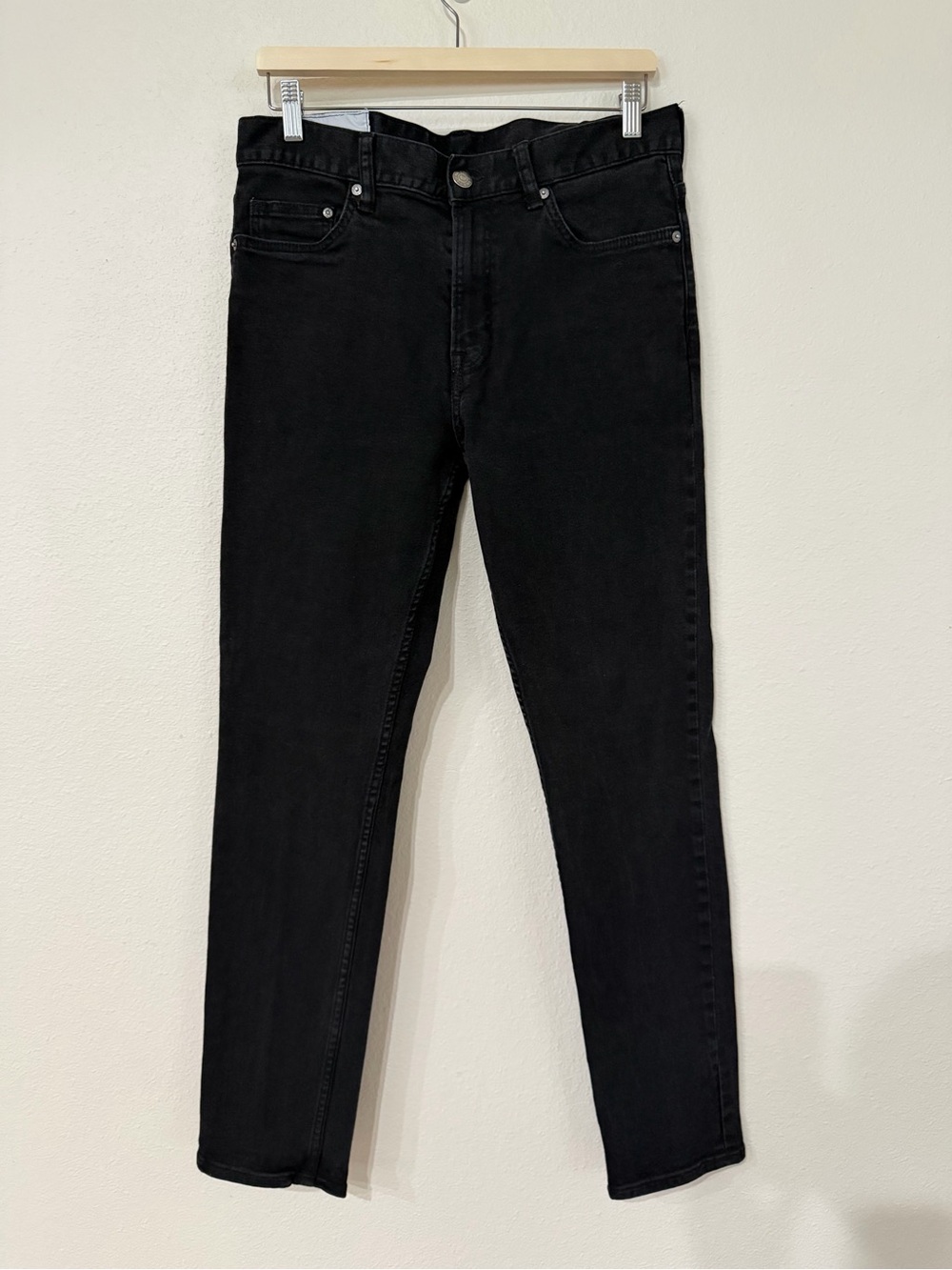 Slim Black Men's Jeans - Stretch Slim Fit 33/32. J015